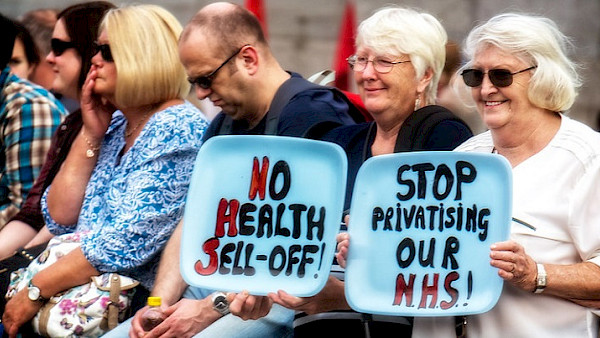 NHS protesters