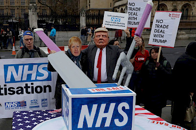 Don't let Trump get his hands on our NHS!