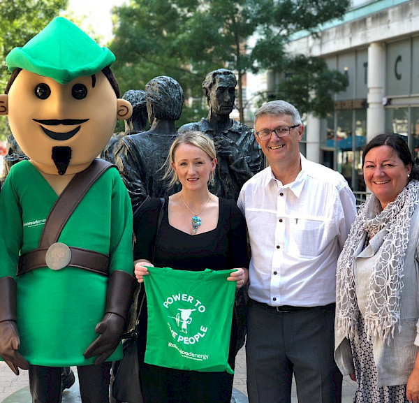 Robin (J), Rebecca Long-Bailey (Shadow Secretary of State for Business, Energy and Industrial Strategy), Councillor  Steve Battlemuch (Chair of Robin Hood Energy Board) and Gail Scholes (CEO, Robin Hood Energy).