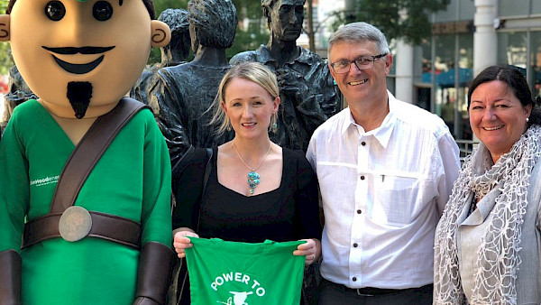 Robin (J), Rebecca Long-Bailey (Shadow Secretary of State for Business, Energy and Industrial Strategy), Councillor  Steve Battlemuch (Chair of Robin Hood Energy Board) and Gail Scholes (CEO, Robin Hood Energy).