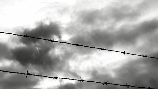 Photo of barbed wire against sky