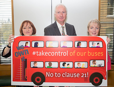 Shadow transport secretary Daniel Zeichner and Bristol MPs Karin Smyth and Kerry McCarthy