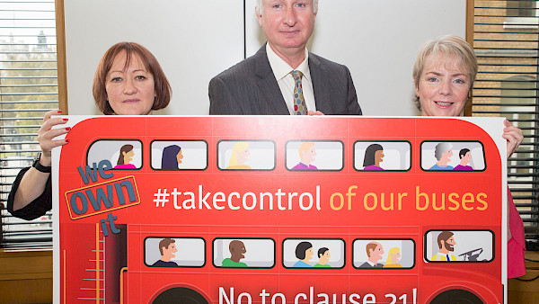 Shadow transport secretary Daniel Zeichner and Bristol MPs Karin Smyth and Kerry McCarthy