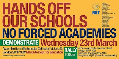 Hands off our schools: march today