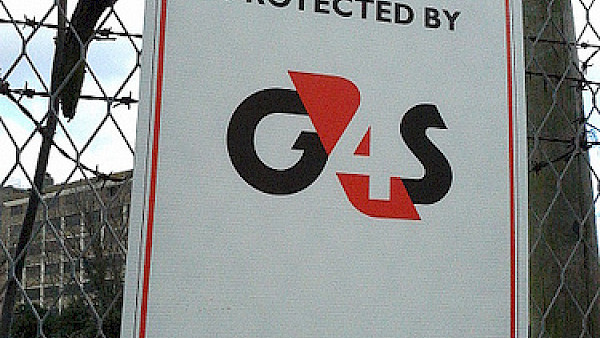 G4S sign on fence