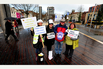 Privy Girls protest