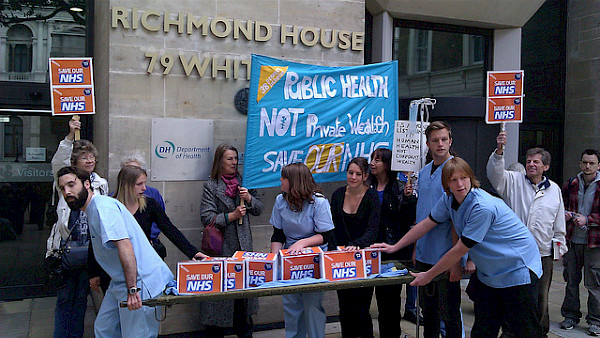 Protest against NHS privatisation