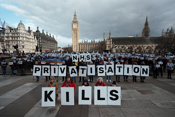 NHS Privatisation Kills - demonstration at Westminster