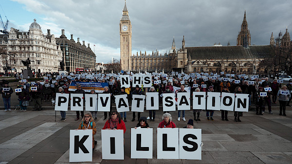 NHS Privatisation Kills - demonstration at Westminster