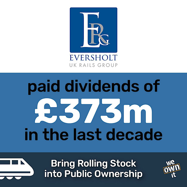 Eversholt paid dividends of £373 million in the last decade. Bring Rolling Stock into public ownership.