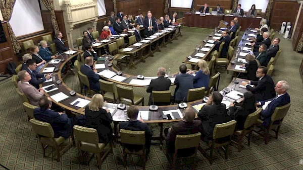 Campaigners from the Sewage Campaign Network at the House of Commons, with WASP co-founders Peter Hammond and Ash Smith in front.