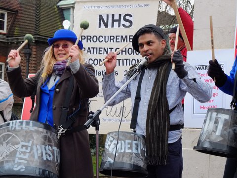 Photo of NHS protest in 2013