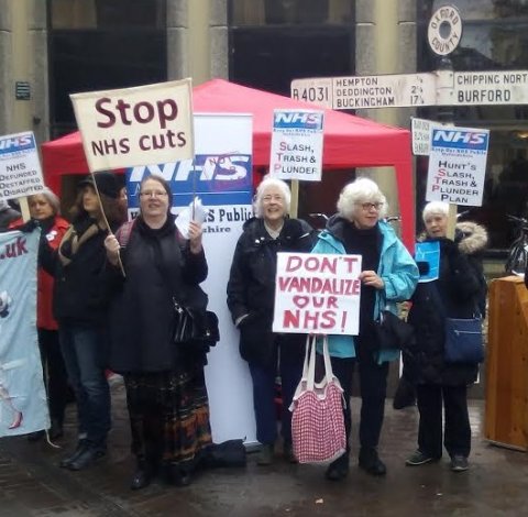 NHS protest outside County Hall