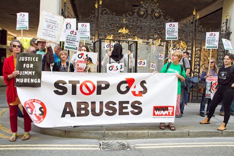 Photo of G4S protest in 2013