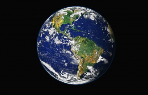 Satellite image of planet earth