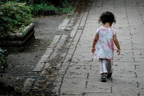 Photo of child walking