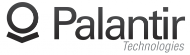 Palantir logo - the text with a circle and arrow sign