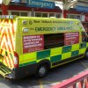 An ambulance in front of an A&E