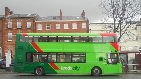 A photo of a bus in leeds