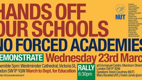 Hands off our schools: march today