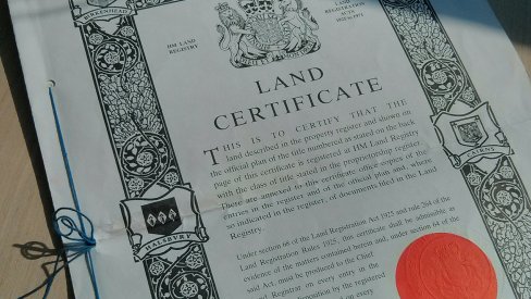 Photo of land certificate