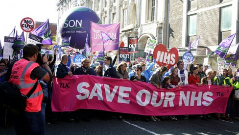 Photo of demonstration to save NHS