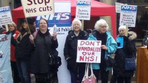 NHS protest outside County Hall