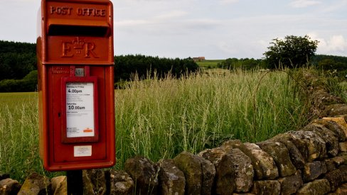 Photo of a postbox in the countryside